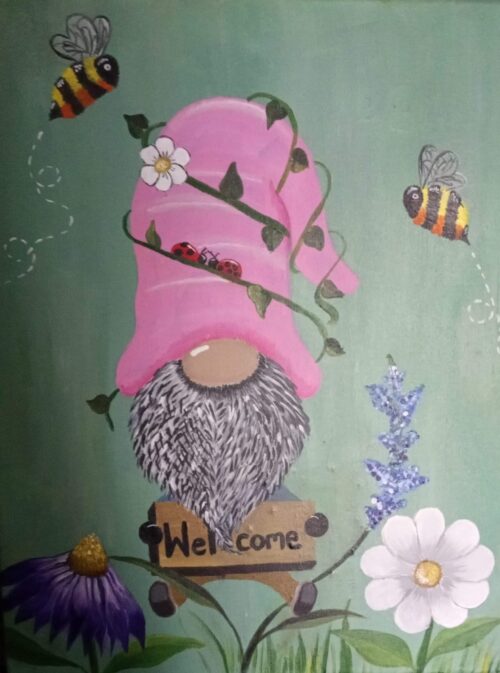 Welcome Gnome paint and sip