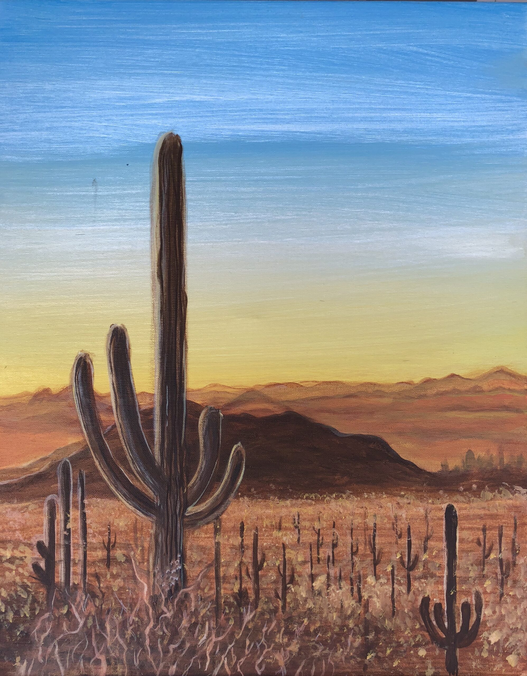 Desert Sunset Paint Night at the Westin La Paloma in Tucson, AZ Catalina Foothills Paint and Sip | Painting and Vino