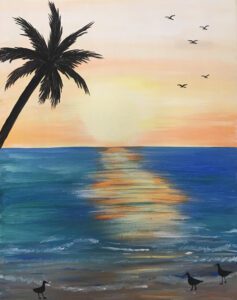 Image of painting called "Calming Sunset" - Carnitas Snack Shack