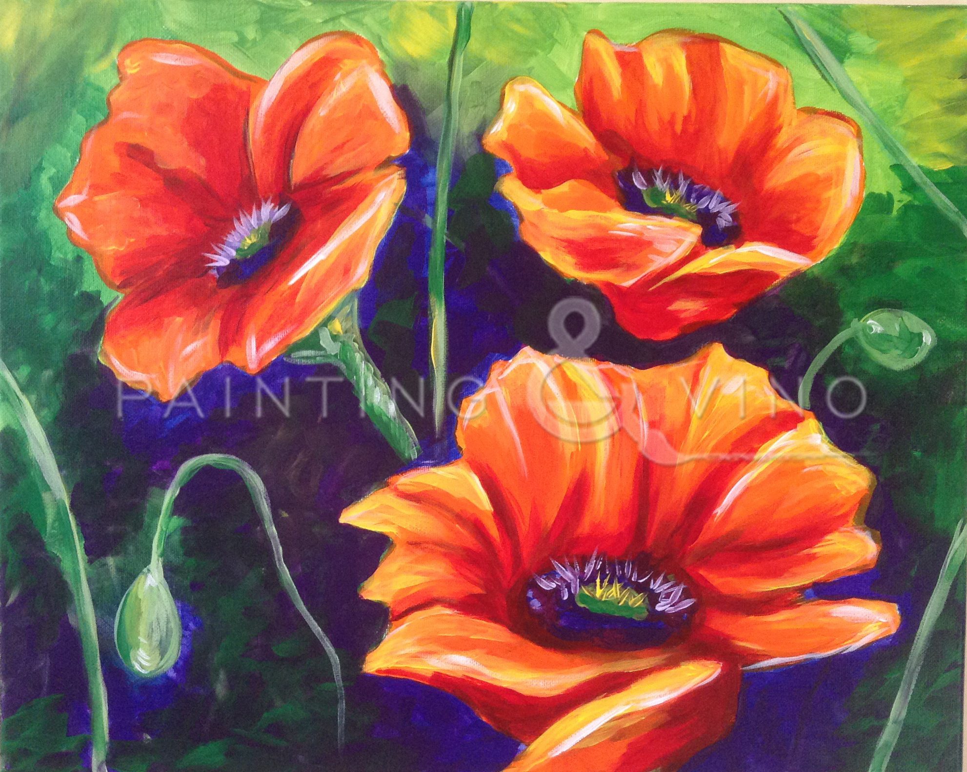Poppy_Garden | Painting and Vino