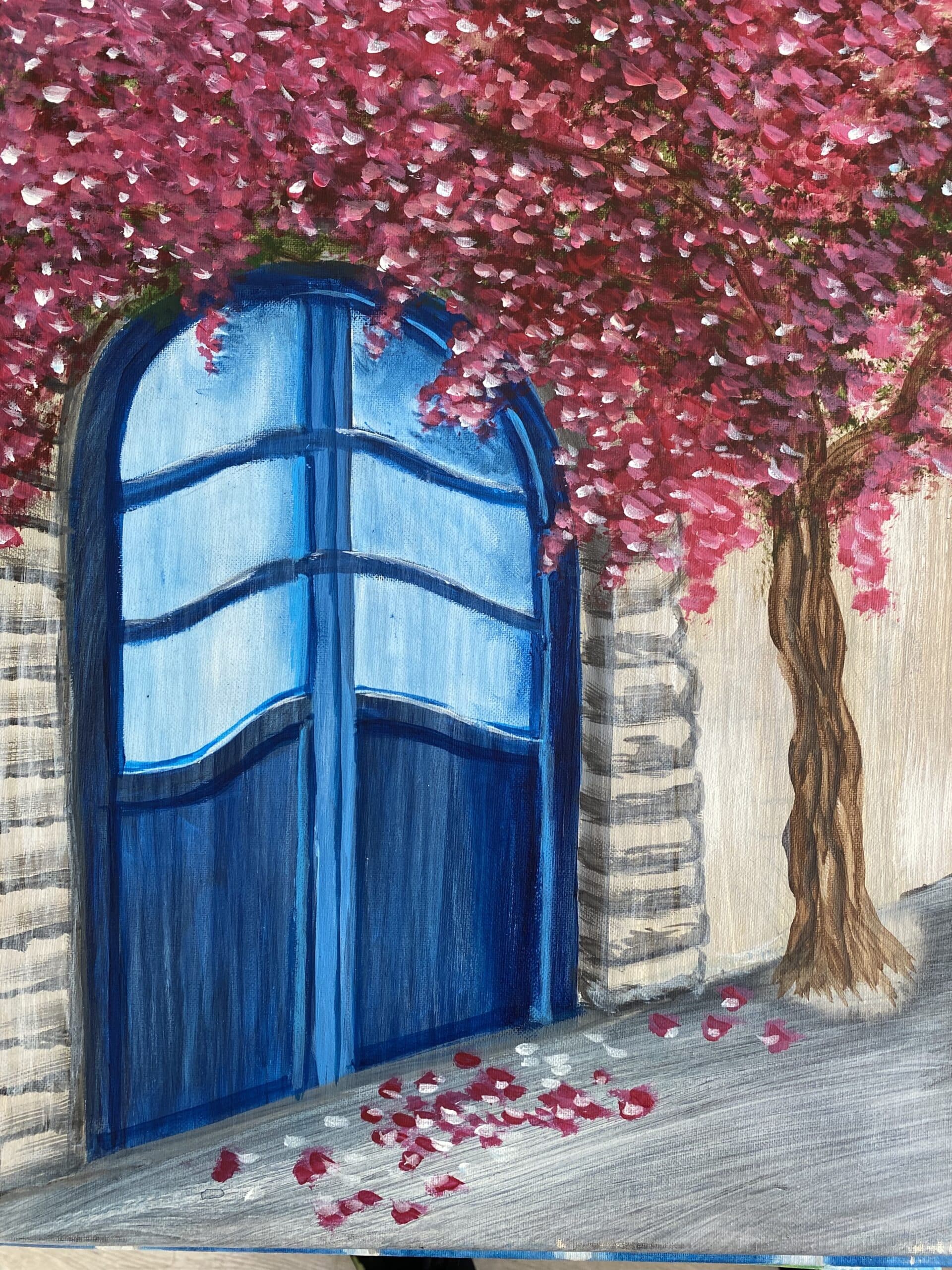 blue door | Painting and Vino