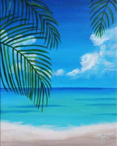 Image of painting called 'Ocean Palms'