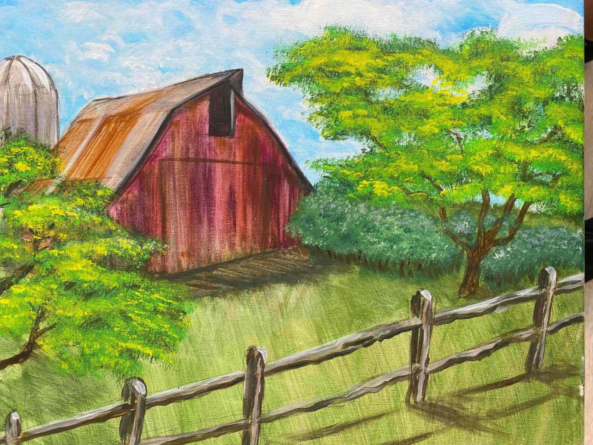 old red shed | Painting and Vino