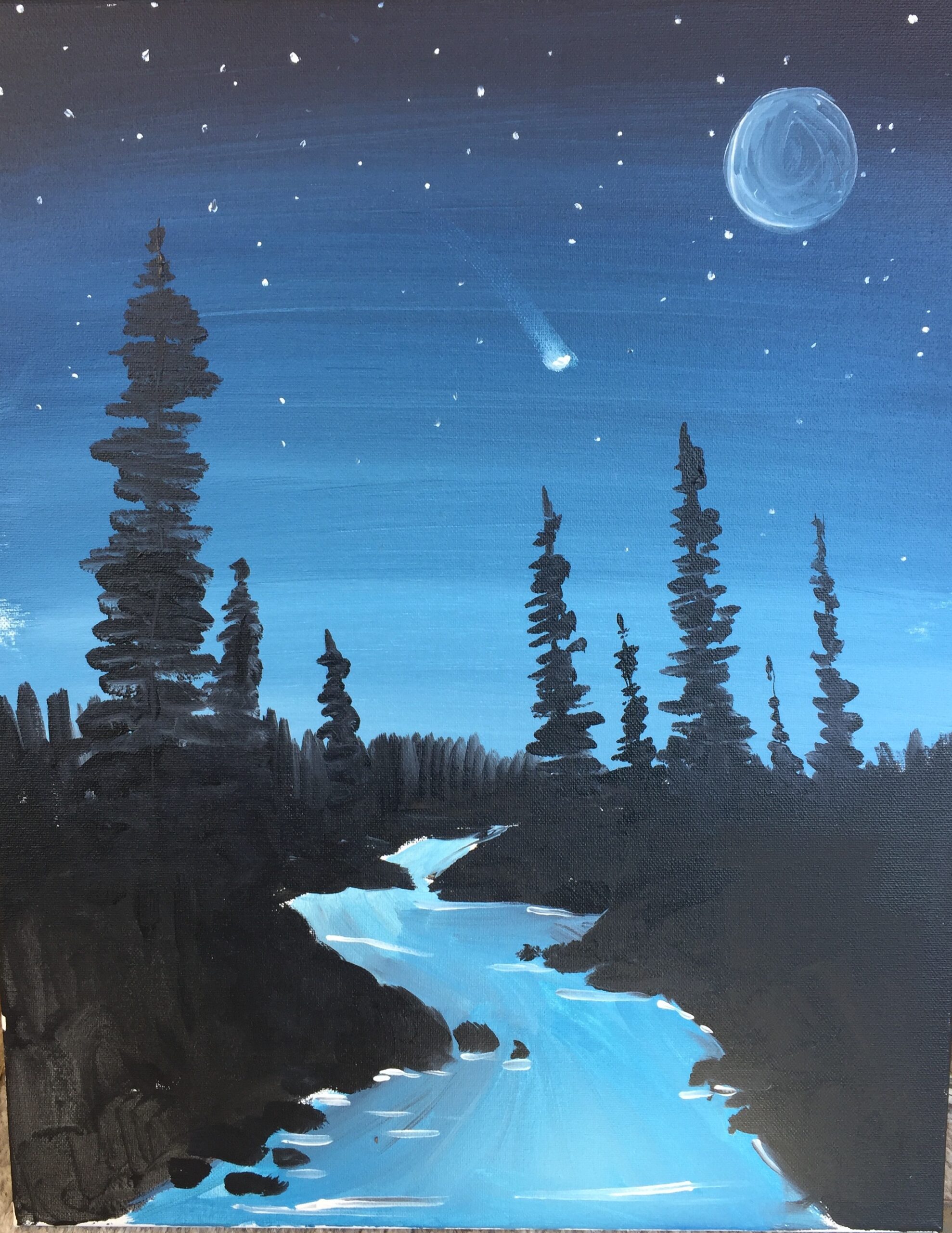shooting star | Painting and Vino