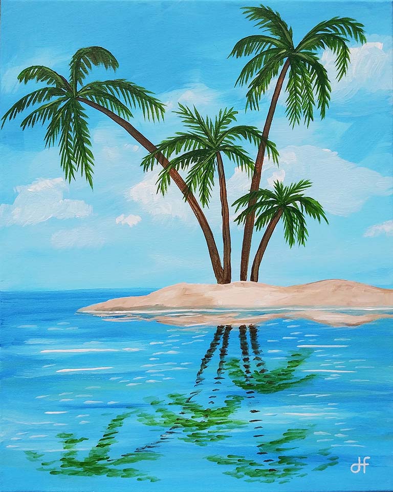 Island_Palms | Painting and Vino