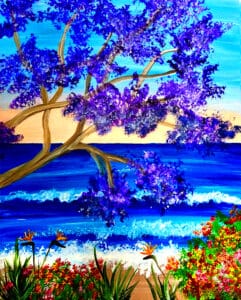 Image of painting called Beach Blooms with Erin