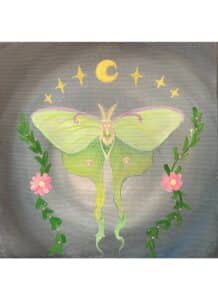 Image of painting called Luna Moth - Paint and Sip