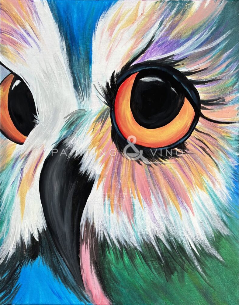 Sonoran Desert Owl Paint and Sip Brunch in Tucson, AZ at Hotel McCoy paint and sip