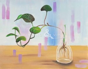 Image of painting called Pothos Plant Paint Night at Reforma Modern Mexican - St Philip’ Plaza