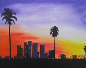 Image of painting called "Evening Skyline" - Carte Hotel