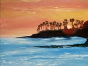 Image of painting called 'Pinky Sky Sunset'