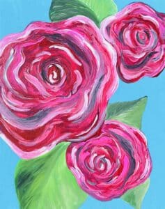 Image of painting called A Rose is a Rose-Paint and Sip