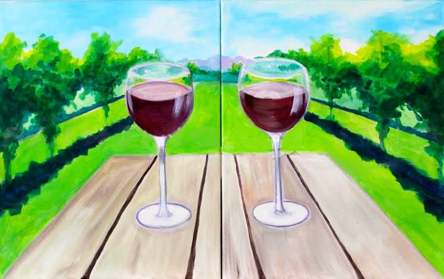 Partner Vineyard Paint and Sip Oro Valley Tucson Paint Class