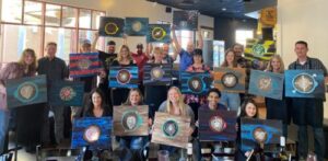 Cool River Pizza Love a Latte painting event