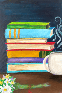 Image of painting called Spring Reading - Paint and Sip