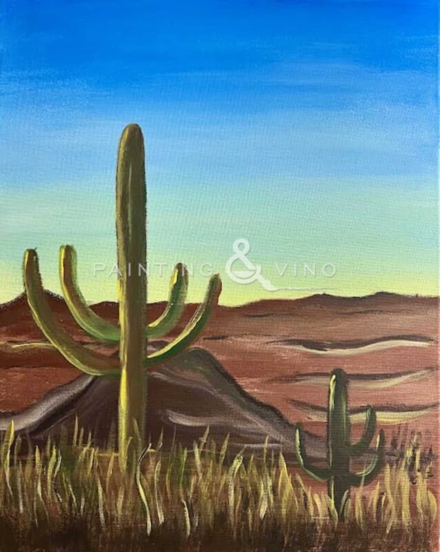 Desert Sunset Paint and Sip Tucson