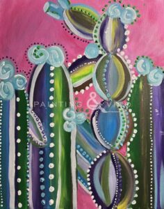 Image of painting called Chic Cactus Paint and Sip at Hoppy Vine Oro Valley