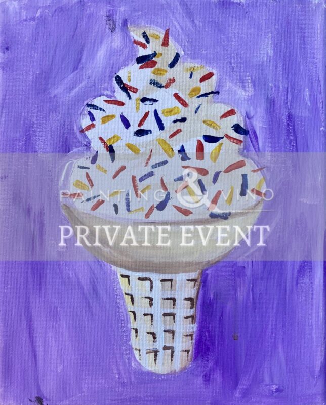 Ice Cream Private Paint Class at Senior Centers Tucson Art Lessons