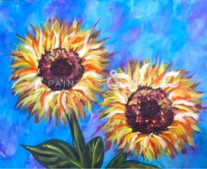 Image of painting called Autumn Sunflowers Paint and Sip at Hotel McCoy
