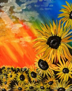 Image of painting called Sunflower Sunset - Paint and Sip