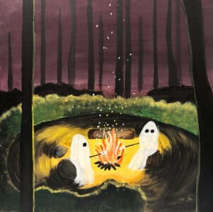 Image of painting called Toasty Ghosty - Paint and Sip