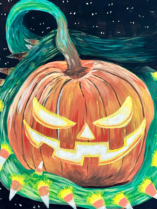 Paint and sip Jack o' lantern