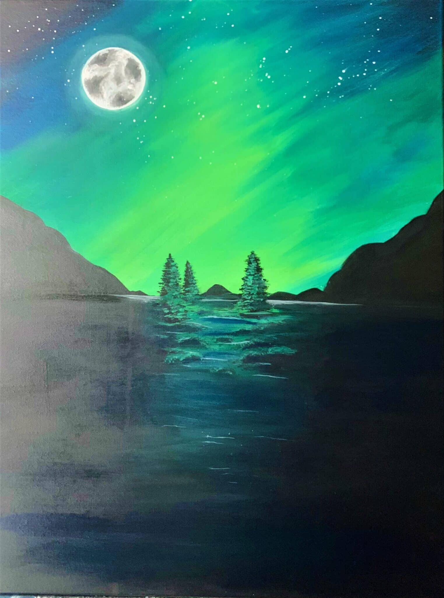 Emerald Aurora painting