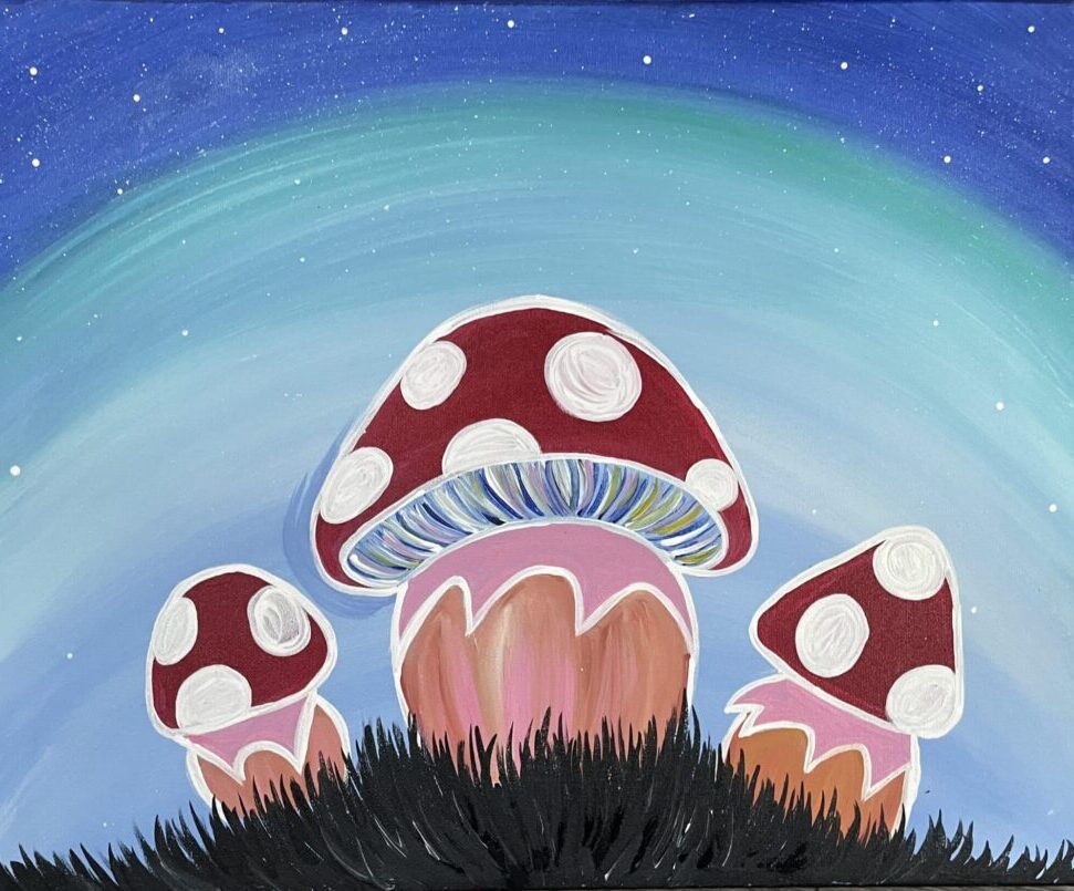Mystical Mushroom Paint and Sip Paint and Wine at Hotel McCoy Tucson!