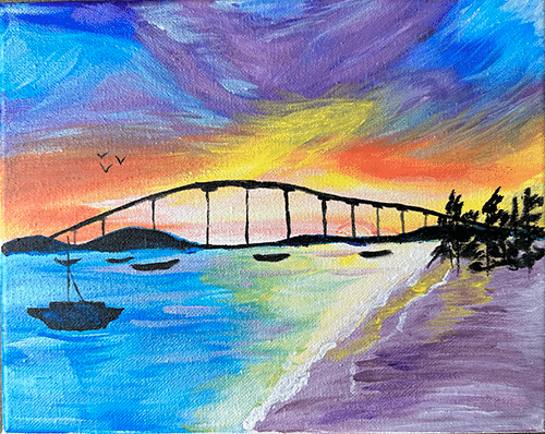 Coronado bridge paint and sip