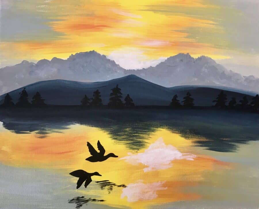 Winged Migration Ducks Lake Paint and Sip in Tucson