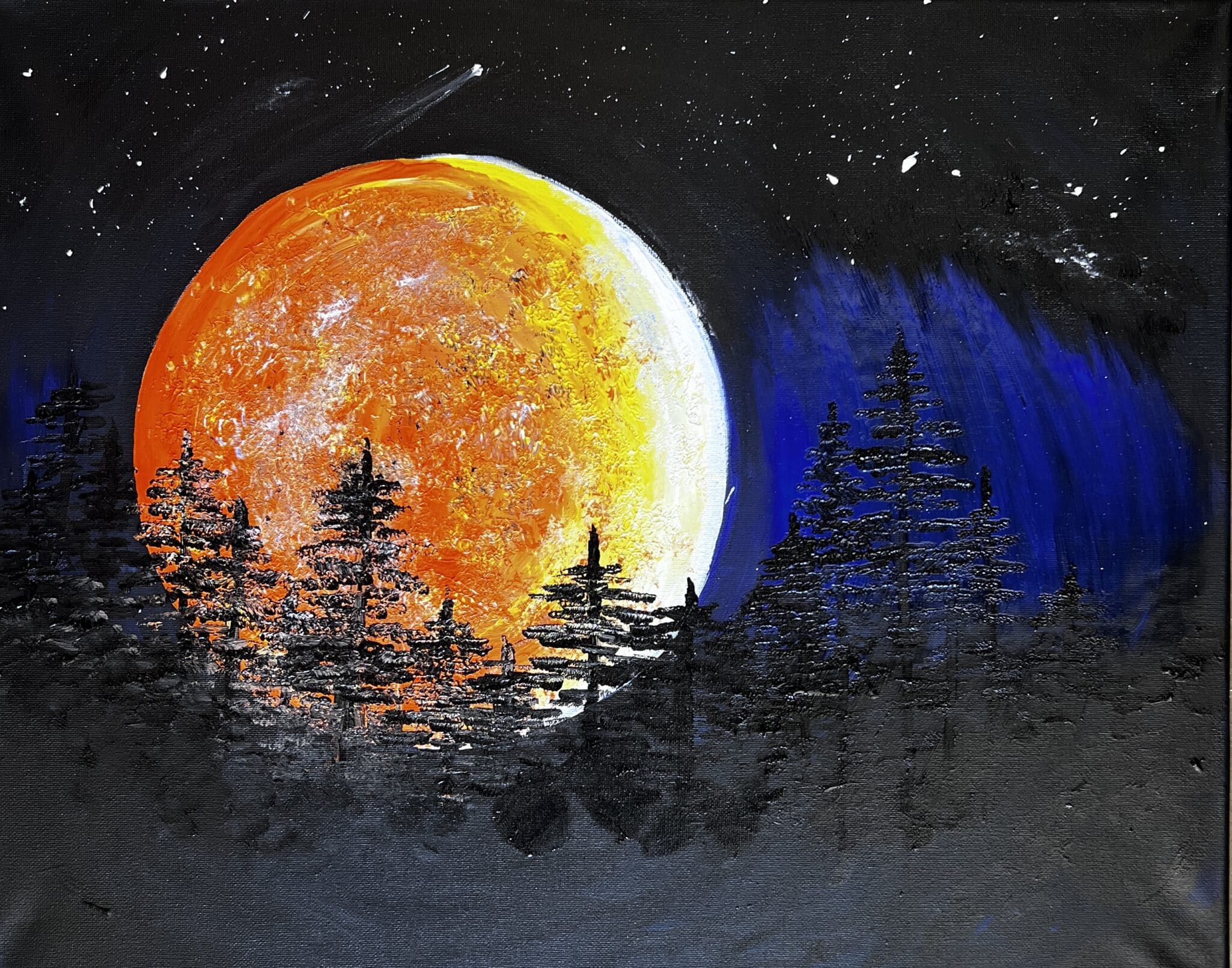 paint and sip Hunter's Harvest Moon paint and sip
