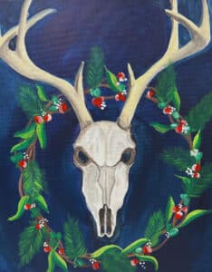 Image of painting called Holiday Reindeer - Paint and Pints