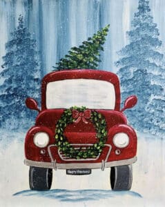 Image of painting called Christmas Truck Paint and Sip