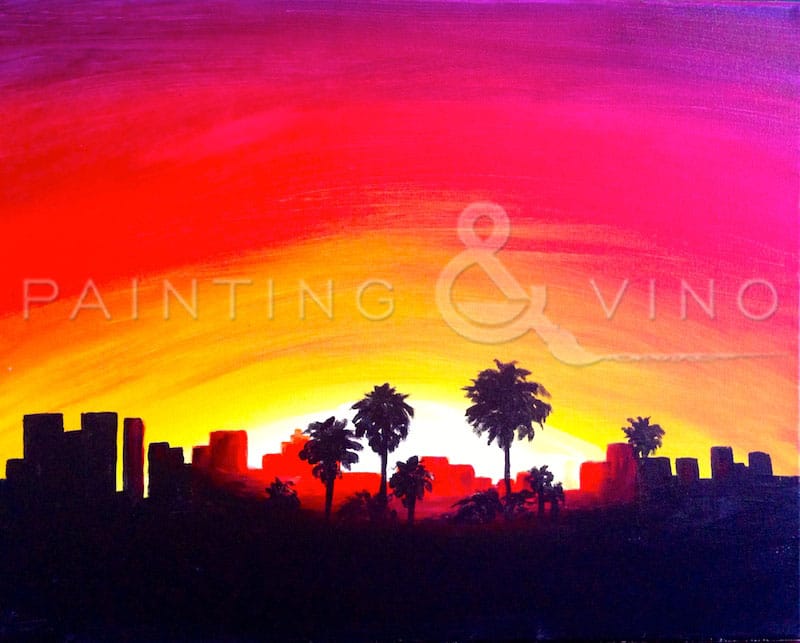 paint and sip City Sunset