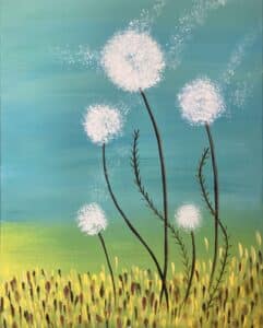 Image of painting called Dandelion Dust Sip and Paint at Bawker Cider