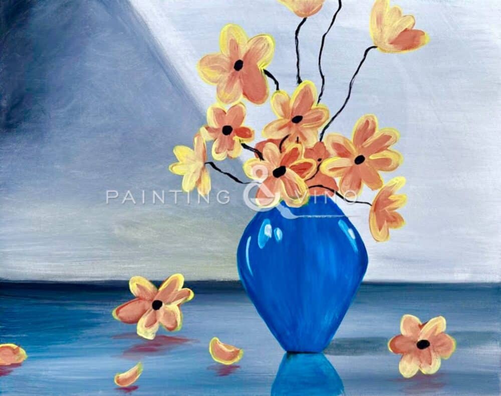 May Flowers Flower Vase Paint and Sip in Tucson, AZ paint and sip