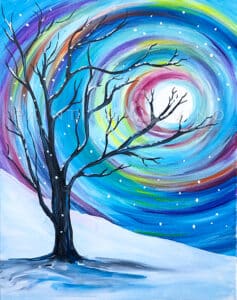 Image of painting called winter solstice sip and paint