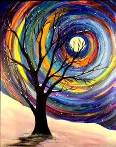 Image of painting called Winter Wonderland Paint Night at Belmont Park