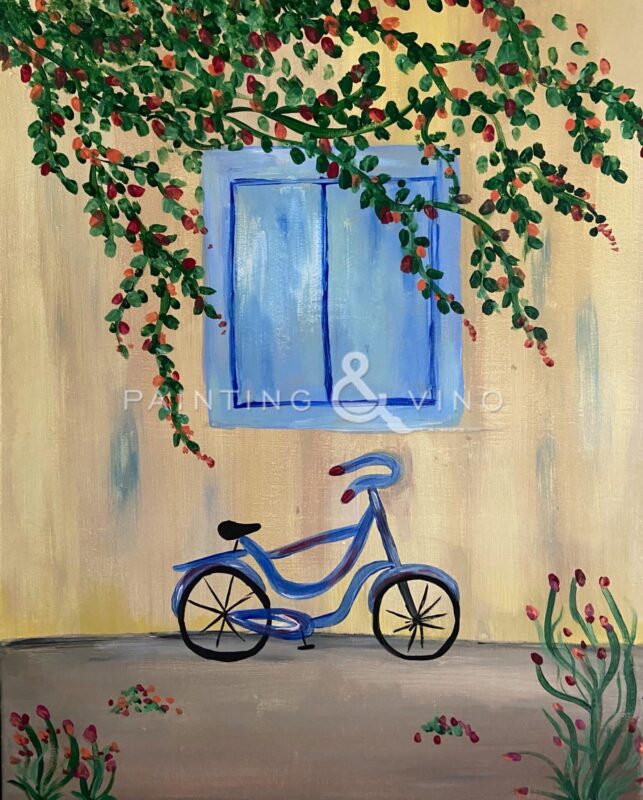 Bicycle Ride Guided Paint Night in Tucson paint and sip