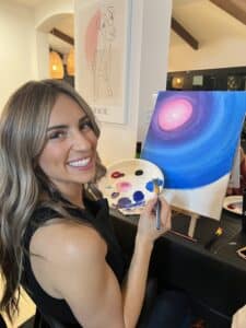 paint and sip Girl painting