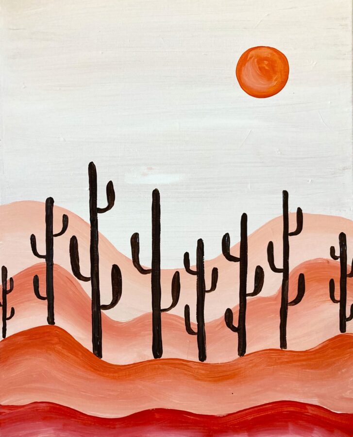 Pastel Desert Beginner Paint Lesson with Wine in Tucson, AZ