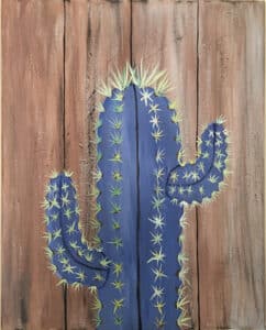 Image of painting called Blue Torch Cactus - Paint and Sip