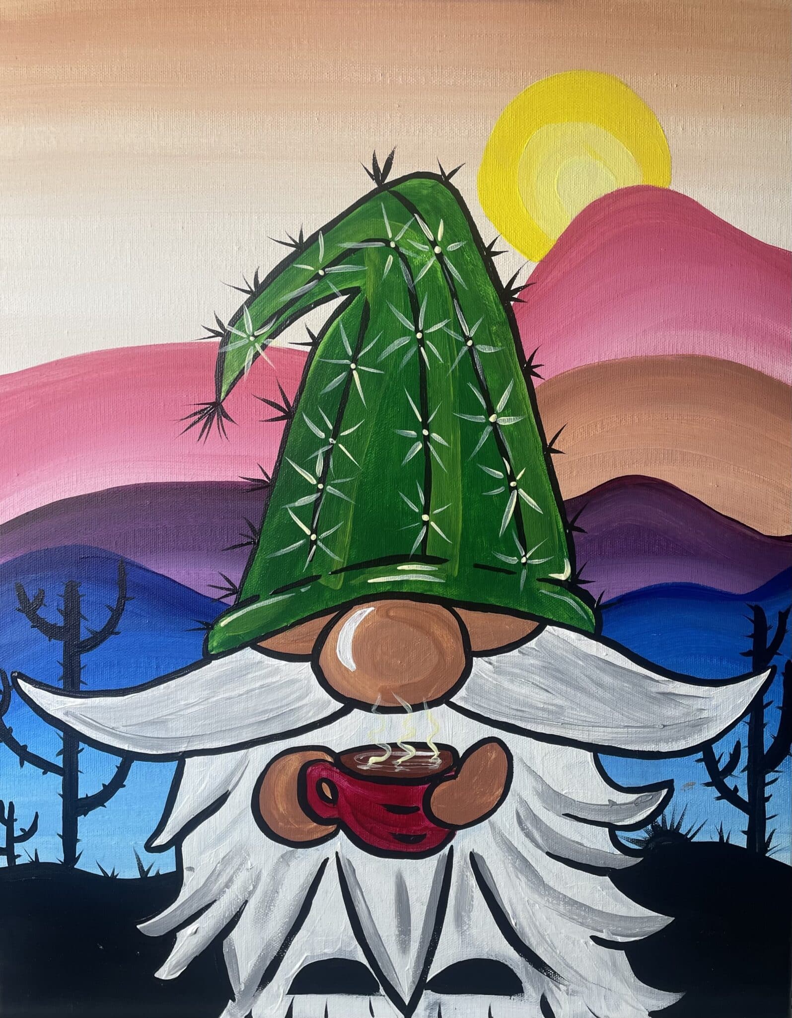 Paint and Sip Desert Gnome