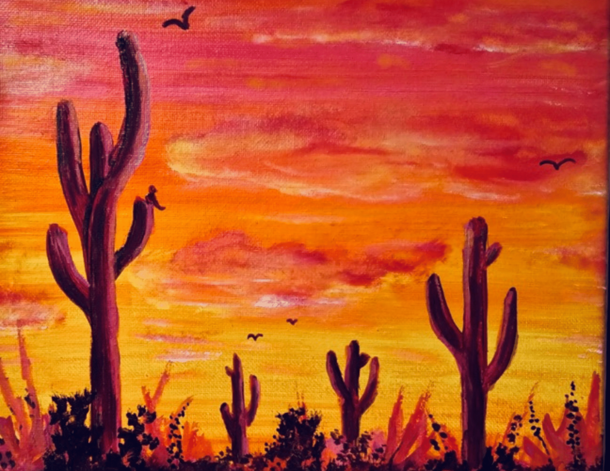 Saguaro Sunset - Rebecca paint and sip