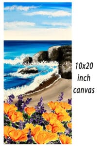 Image of painting called California Blooms Paint Night with Erin