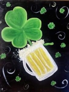 Image of painting called Paint and Sip Painting event Luck of the Irish