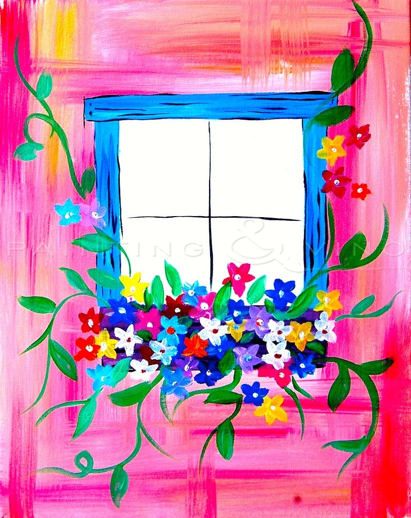 Spring Windowsill Paint. and Sip