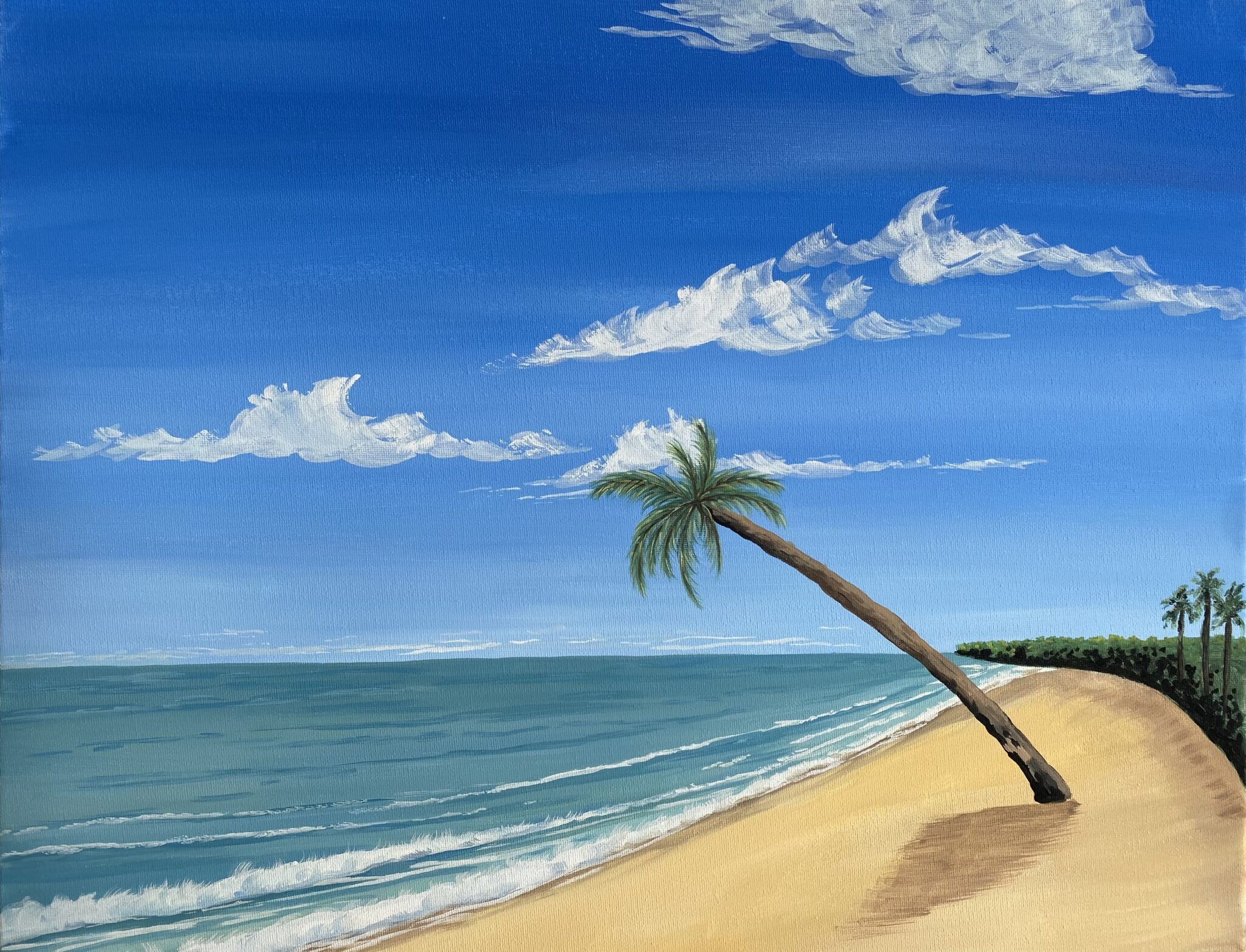 beachy palm painting