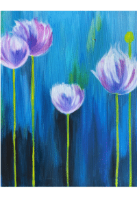 Image of painting called Purple Tulips - Paint and Sip