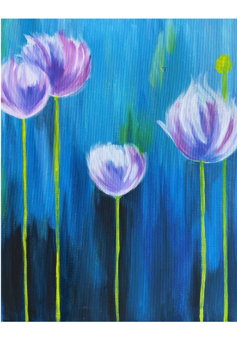 Purple Tulips - NM paint and sip